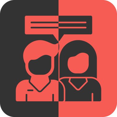 müşteri hizmet düz simgesi