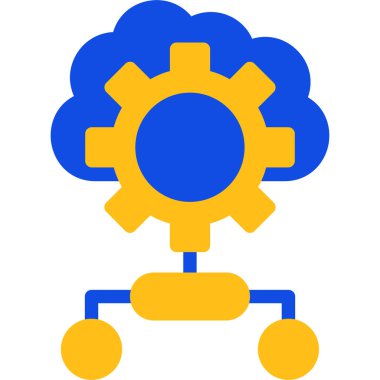 dişli ağ simgesi, tasarım vektörü illüstrasyonu