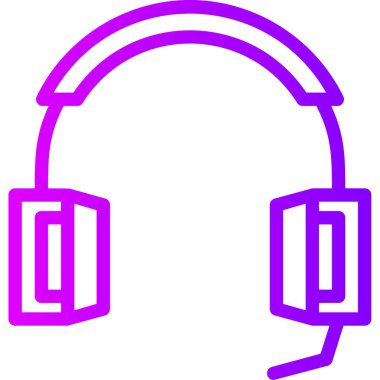 kulaklık simgesi vektör illüstrasyonu