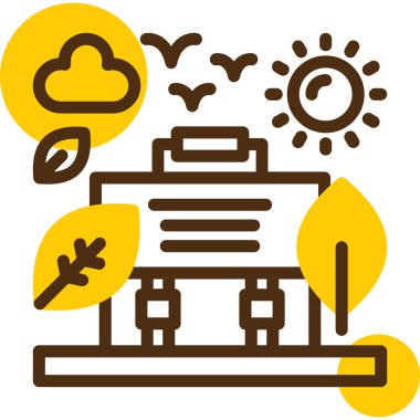 Bir bitki simgesinin vektör illüstrasyonu