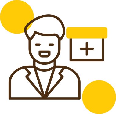 Müşteri hizmeti simgesi, vektör illüstrasyonu