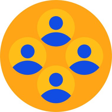 İnsanlar. Web simgesi basit illüstrasyon