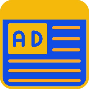 gazete simgesi vektör illüstrasyonu