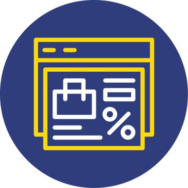 Web tarayıcı simgesi, basit tasarım vektör çizimi