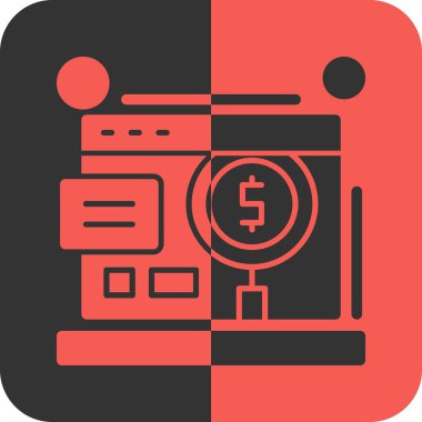 Dolar. Web simgesi basit illüstrasyon