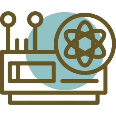 Bilim ve teknoloji konsepti vites simgesi tarafından temsil ediliyor. izole ve düz illüstrasyon