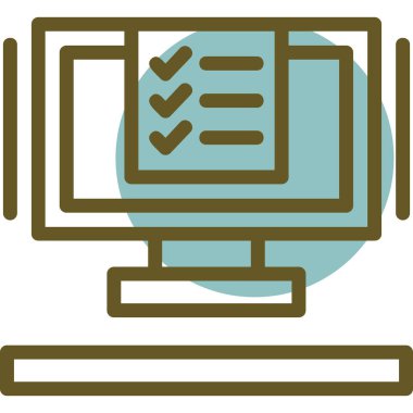 Dizüstü bilgisayar simgesi vektör çizimi