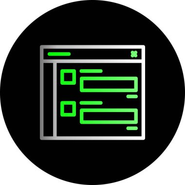 tarayıcı simgesi vektör illüstrasyonu