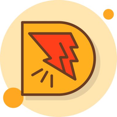 Bir yıldırım simgesinin vektör çizimi