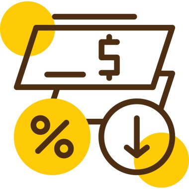 Dolar. Web simgesi basit illüstrasyon