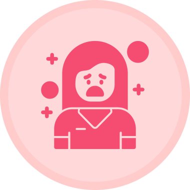 Üzgün surat. vektör simgesi