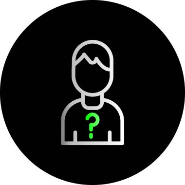 Soru Vektörü Şekil Simgesi Tasarımı