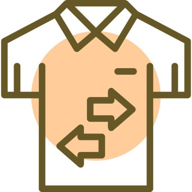 Elbise gömleği simgesi - taslak biçimi