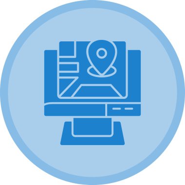 Monitör. Web simgesi basit illüstrasyon