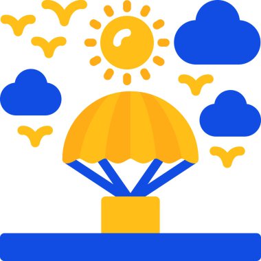 Bulut hava durumu güneş simgesi