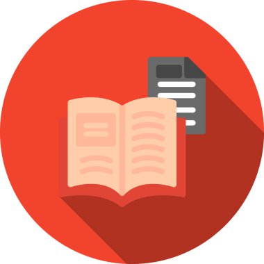 kitap düz vektör simgesi