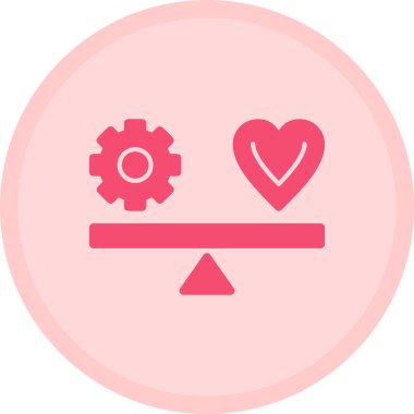 Kalp simgesi, basit vektör çizim