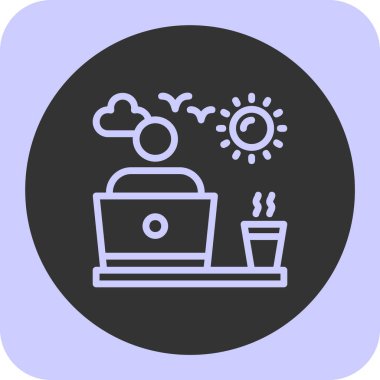 Benzersiz hava tahmini vektör simgesi