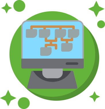 bilgisayar ağ vektör simgesi