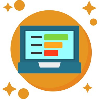 bilgisayar ekranı simgesi, vektör illüstrasyonu