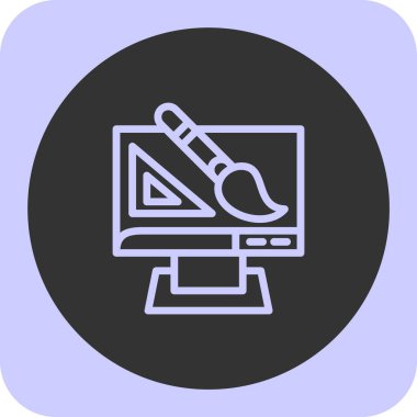 vektör lcd simgesi illüstrasyonu