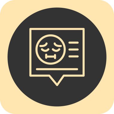 hüzünlü ileti vektörü simgesi