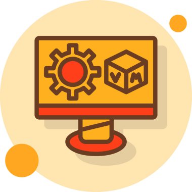 Veri yönetimi düz simgesi