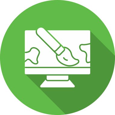 Bilgisayar. Web simgesi basit illüstrasyon