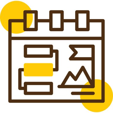 Takvim simgesi. ana hatlı vektör çizimi, logo sembolü