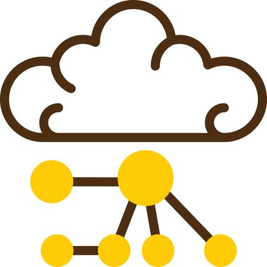 Bulut. Web simgesi basit illüstrasyon