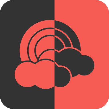 Bulut. Web simgesi basit illüstrasyon