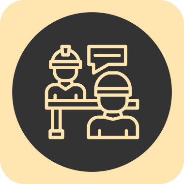 İnşaat işçisi simgesi vektör illüstrasyonu