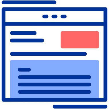 Web tasarım simgesi, vektör illüstrasyonu