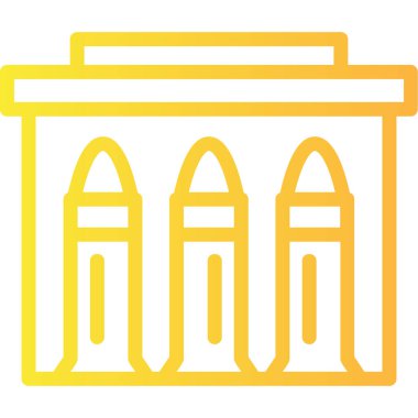 Bina. Web simgesi basit illüstrasyon