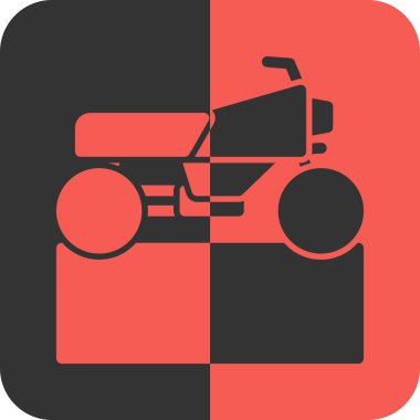 Tek traktör simgesinin vektör illüstrasyonu