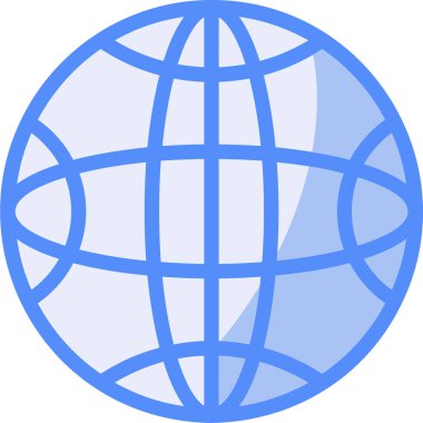 Küre. Web simgesi basit illüstrasyon