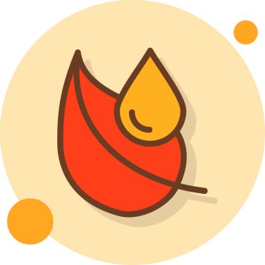 Yaprak. Web simgesi basit illüstrasyon