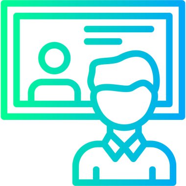 Kimlik kartı simgesi, vektör illüstrasyonu