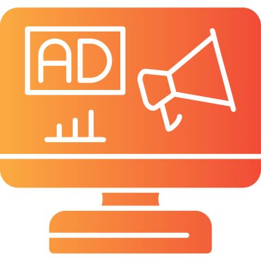 vektör reklam simgesi düz illüstrasyon