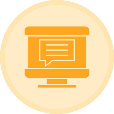 Bilgisayar. Web simgesi basit illüstrasyon