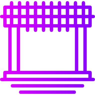 çit simgesi vektör illüstrasyonu