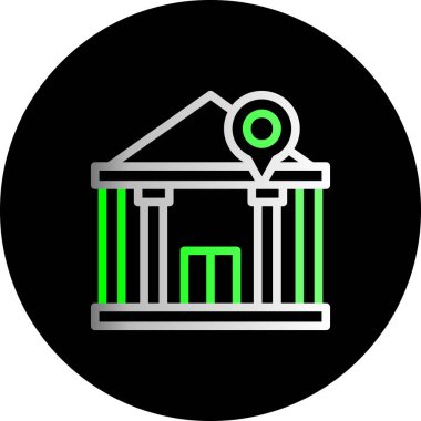 Bina. Web simgesi basit illüstrasyon