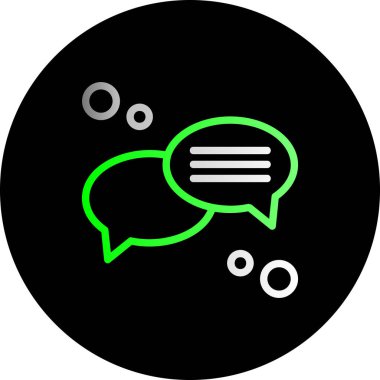 Sohbet simgesi, vektör çizimi