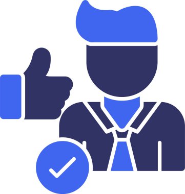 Tamam el web simgesi basit vektör illüstrasyonu