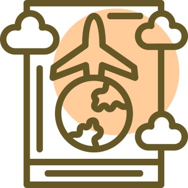 Uçağın vektör illüstrasyonu