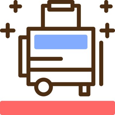 Otobüs. Web simgesi basit illüstrasyon