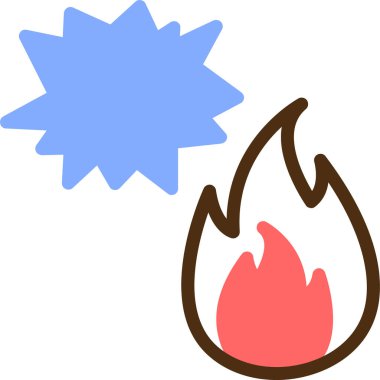 Ateş simgesi, vektör çizimi