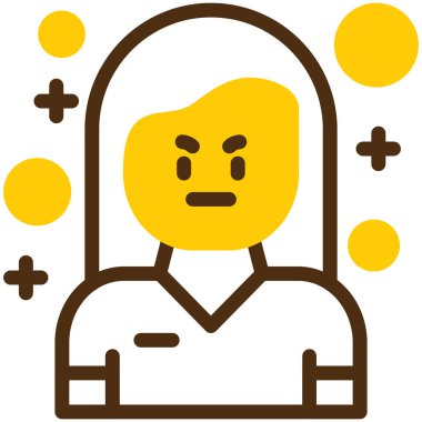 Bir kadın simgesinin vektör illüstrasyonu