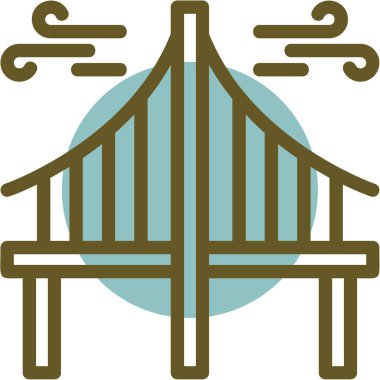 Bir ağaç simgesinin vektör illüstrasyonu