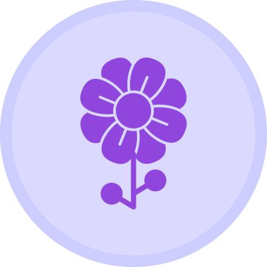 Çiçek. Web simgesi basit illüstrasyon